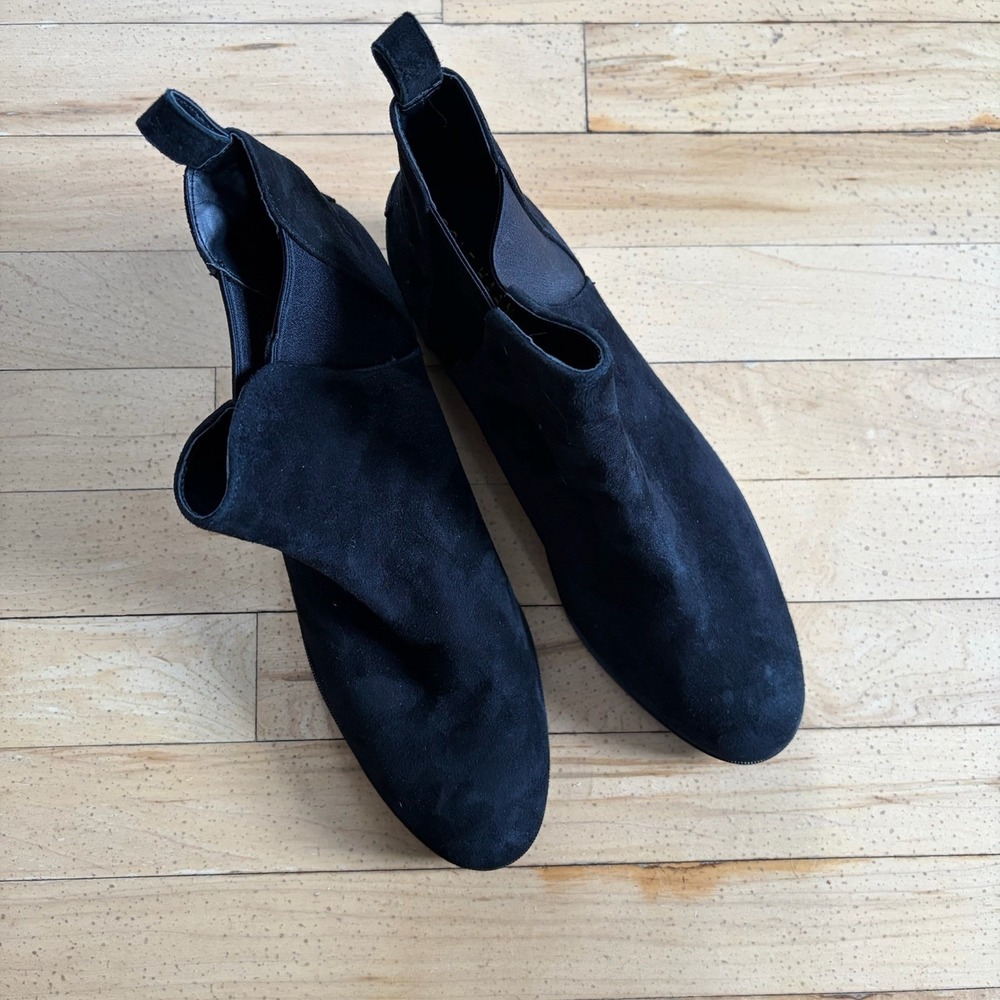 Cole Haan Black Suede Booties Women's Size 11B Excellent Condition‎ - Picture 8 of 10